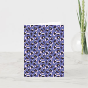 Very Peri Purple Abstract Animal Print Card