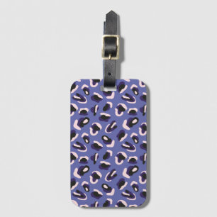 Very Peri Purple Abstract Animal Print Luggage Tag
