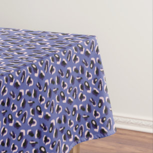 Very Peri Purple Abstract Animal Print Tablecloth