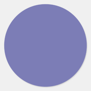 Very Peri Solid Colour   purple blue periwinkle  Classic Round Sticker