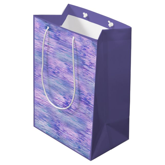 Very-peri water reflections medium gift bag (Back Angled)