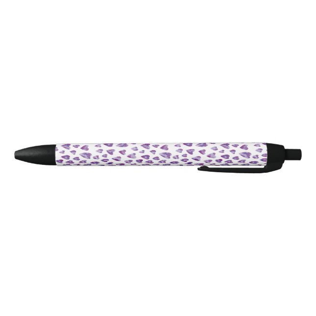 Very Peri Watercolour Heart Black Ink Pen (Bottom)