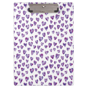 Very Peri Watercolour Heart Clipboard