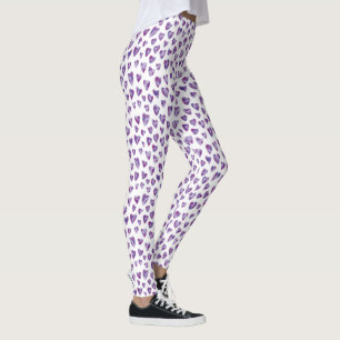 Very Peri Watercolour Heart Leggings