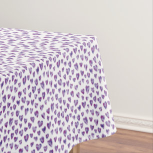 Very Peri Watercolour Heart Tablecloth