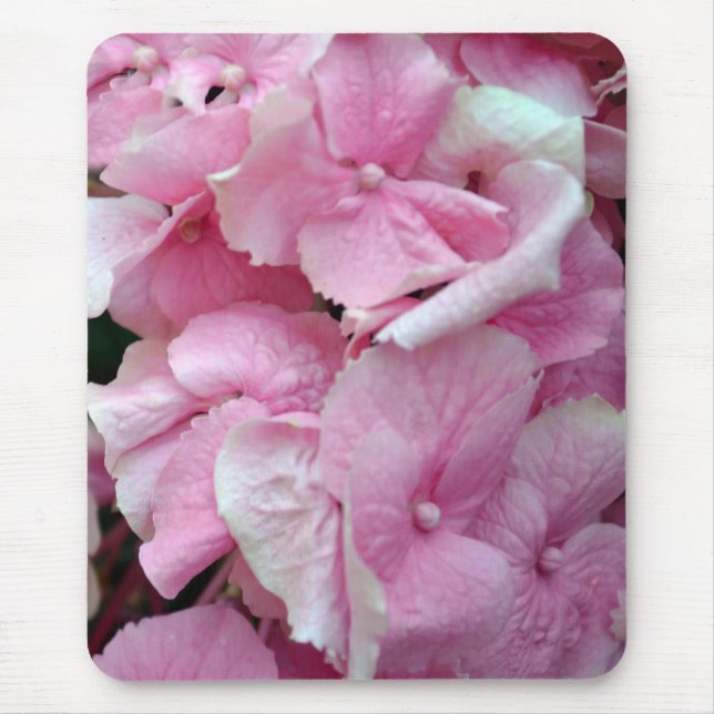 Very Pink Hydrangeas Mouse Pad (Front)