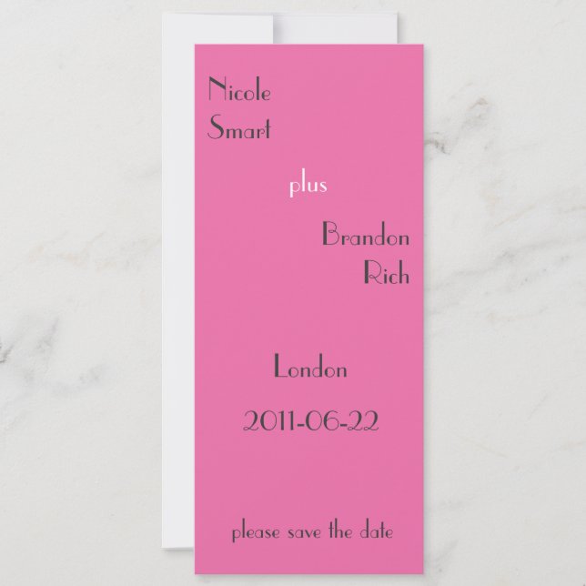 Very Pink Save The Date (Front)