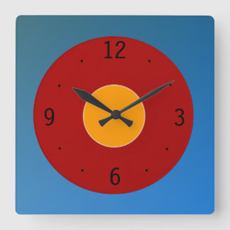 Very Plain Red Blue Yellow>Plain Kitchen Clocks