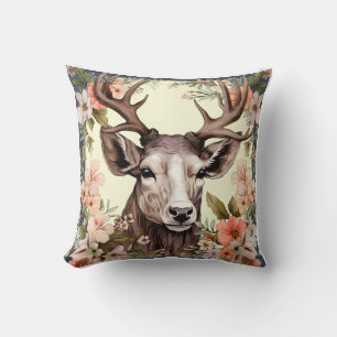 🦌🎄 Very Pretty Merry Christmas Reindeer Pillow