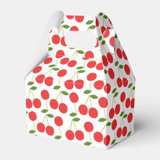 Very Red Cherry Pattern Favour Box