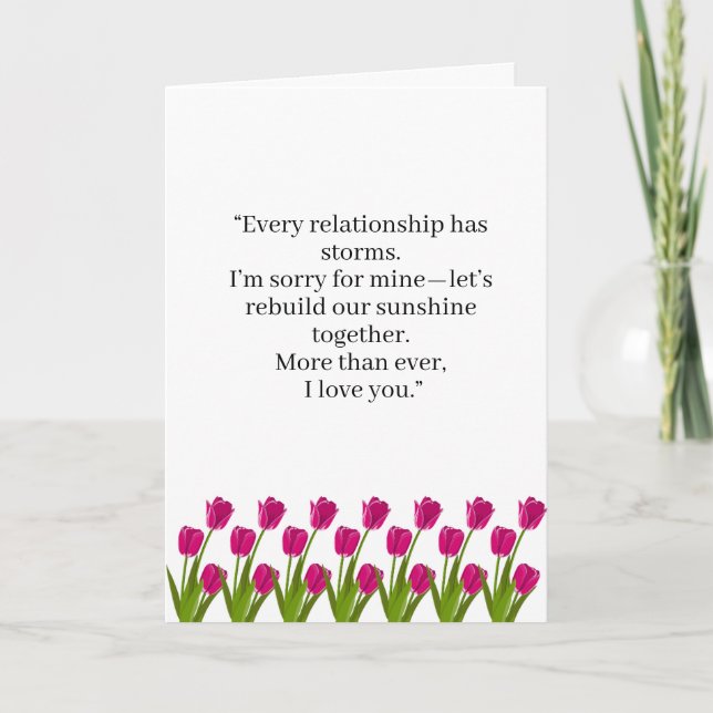 very Relationship Faces Storms Love Quote Card (Front)