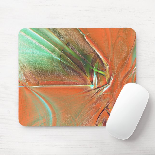 Very rough orange digital texture, grimy aged hue  mouse pad (With Mouse)