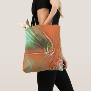 Very rough orange digital texture, grimy aged hue tote bag