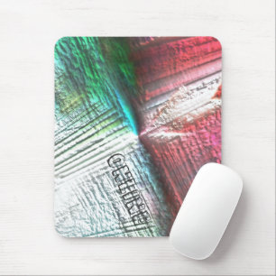Very rough rocky virtual in peach and aqua & green mouse pad