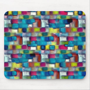 Very rough texture of colourful square shapes thro mouse pad
