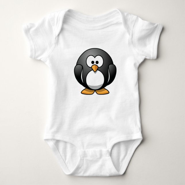 Very Round Penguin Baby T-Shirt Baby Bodysuit (Front)