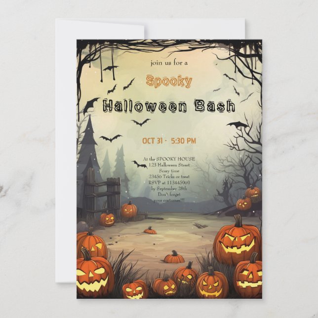 Very Scary Halloween party Invitation (Front)