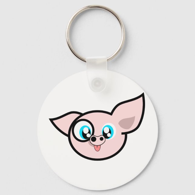 Very Silly Piggy Key Ring (Front)