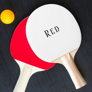 Very simple typography in three letters ping pong paddle