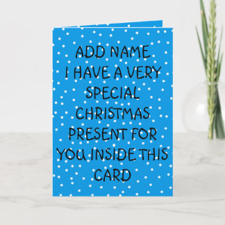 Very Special Christmas Present Card
