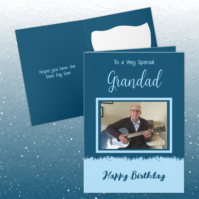 Very special Grandad happy birthday blue Card (Creator Uploaded)