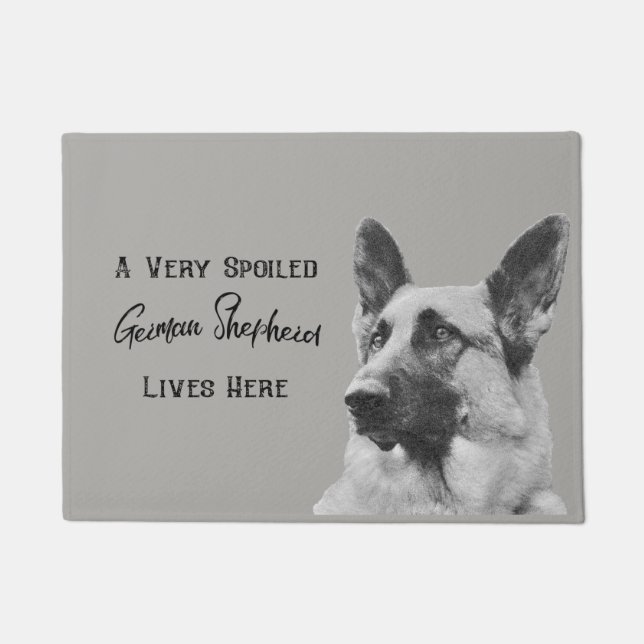 Very Spoiled German Shepherd Dog Doormat (Front)