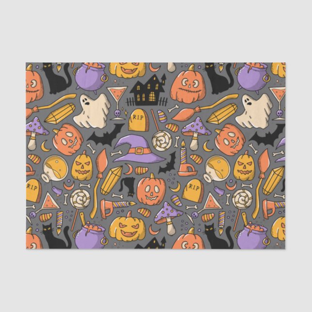 Very Spooky Halloween  Tissue Paper (Front)