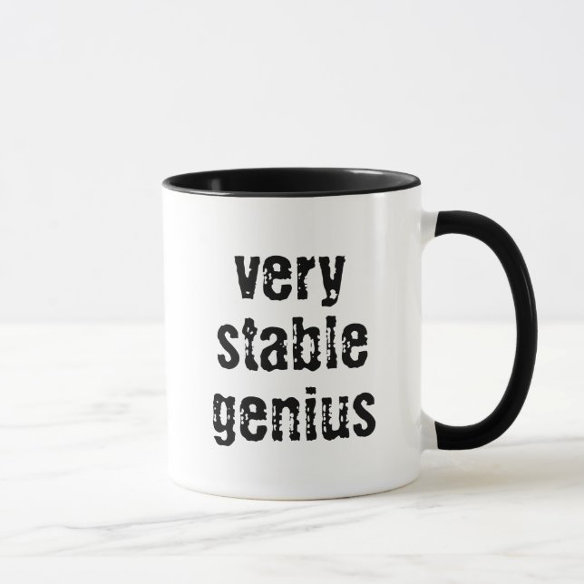 Very Stable Genius Black 11 oz Combo Mug (Right)