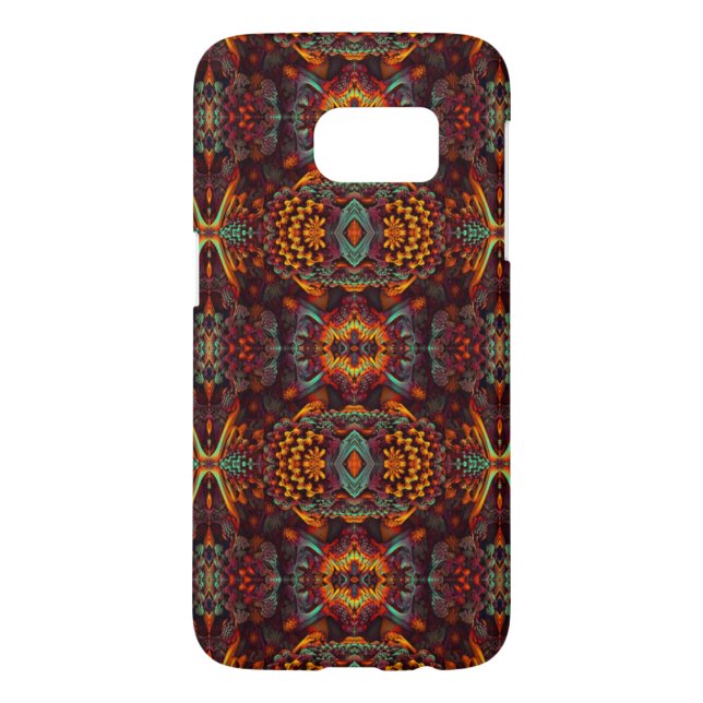 Very stylish orange Fractal Art Design Case-Mate Samsung Galaxy Case (Back)
