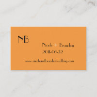 Very Tangerine Wedding Website Card