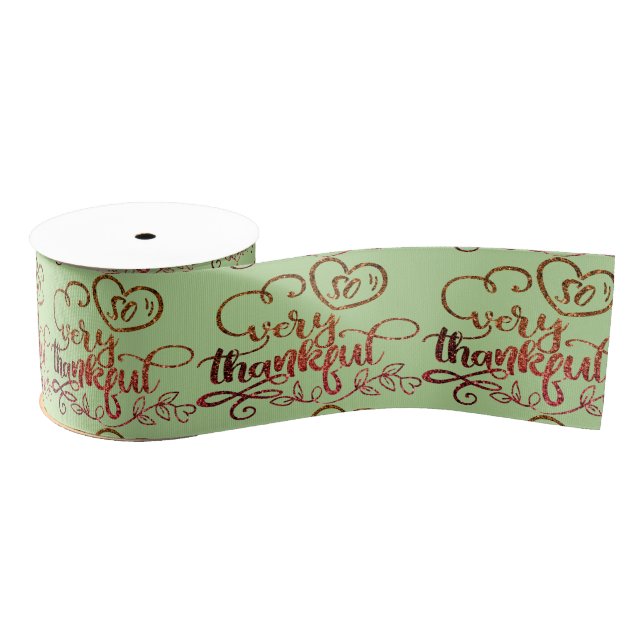 Very thankful grosgrain ribbon (Spool)