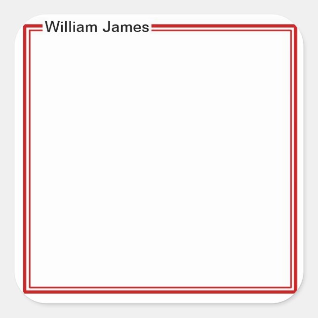 Very Traditional Monogram Name Gift Sticker (Front)