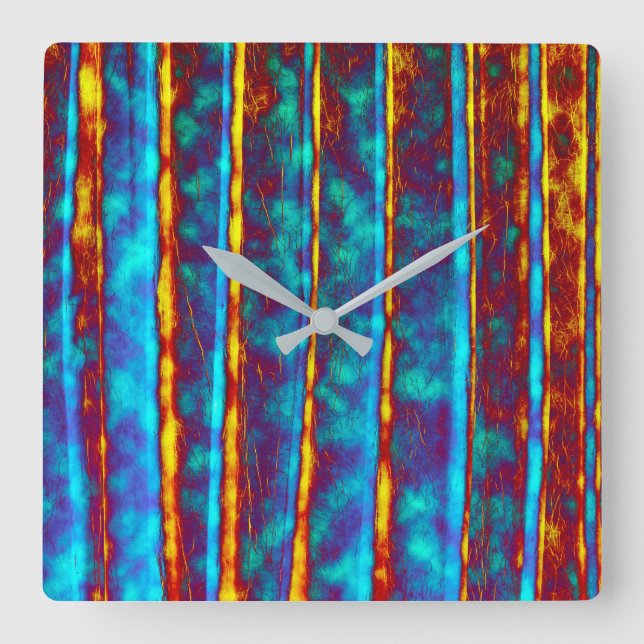Very Unique Abstract Texture Square Wall Clock (Front)