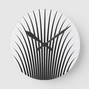 Very Unique Black White Stylish Chic Pattern Round Clock