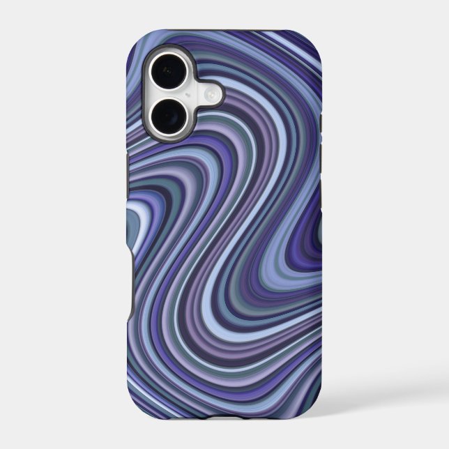 Very Unique Blue Shade Curvy Line Pattern (Back)