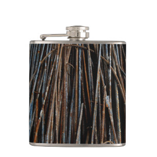 Very Unique Cool Rusty Bars Hip Flask