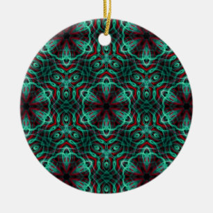 Very unique gift, LED light pattern Ceramic Ornament