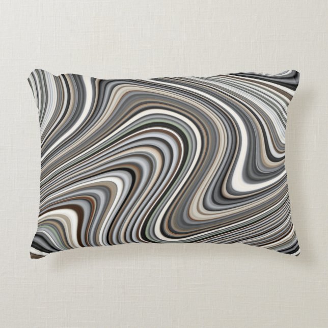 Very Unique Multi-Colour Curvy Line Pattern Decorative Cushion (Front)