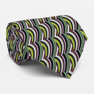 Very Unique Multi-Colour Curvy Line Pattern Tie