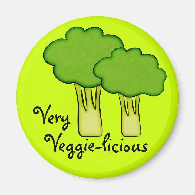 Very Veggie Vegetable Broccoli Art Magnet (Front)