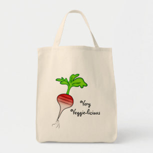 Very Veggie Vegetable Radish Art Tote Bag