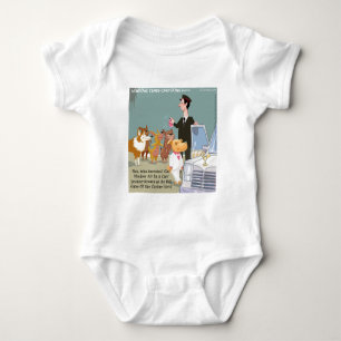 Very Wealthy Dog Funny Baby Bodysuit