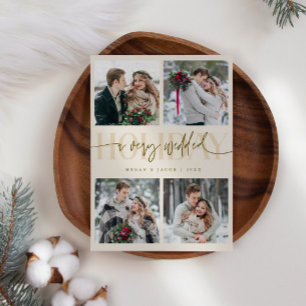 Very Wedded Holiday Newlywed Multi Photo Cream