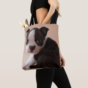 Very Young Boston Terrier Puppy Tote Bag
