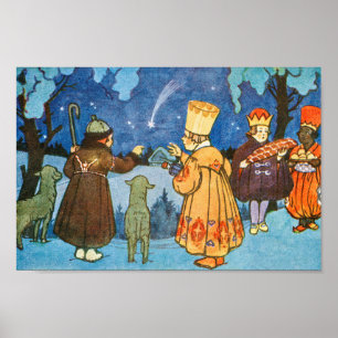 Vesele Vanoce by Zdenek Guth Vintage Christmas Poster