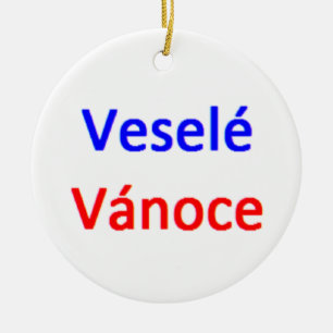 vesele vanoce  ceramic ornament