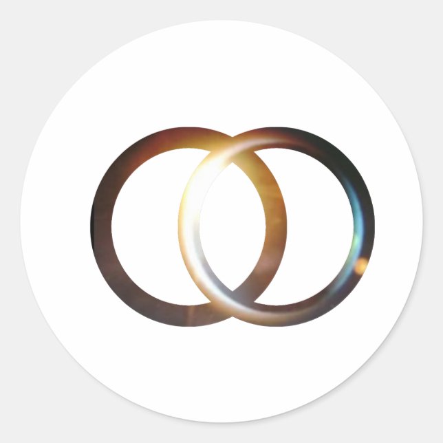 Vesica Piscis Sunrise Classic Round Sticker (Front)