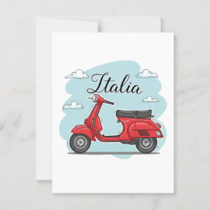 Vespa Italy Postcard