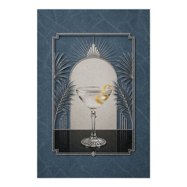 Vesper Art Deco Poster | Bar Art (Front)