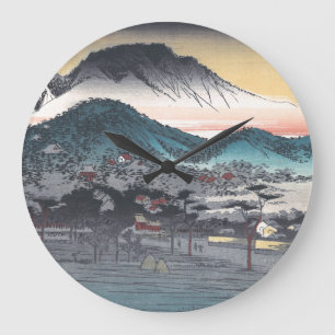 Vesper Bell at Mii Temple, Lake Biwa Large Clock